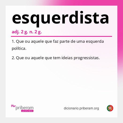 Significado de esquerdista
