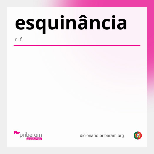 Significado de esquinância