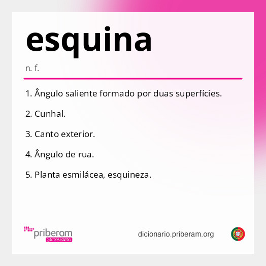 Significado de esquina