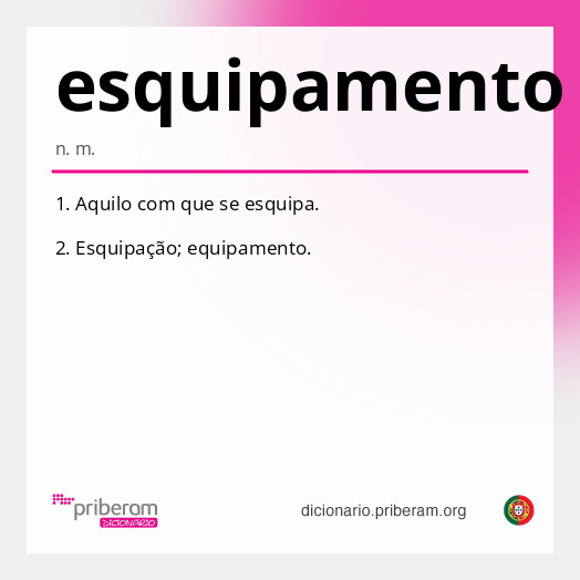 Significado de esquipamento