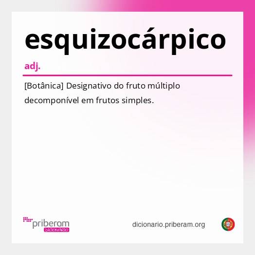 Significado de esquizocárpico