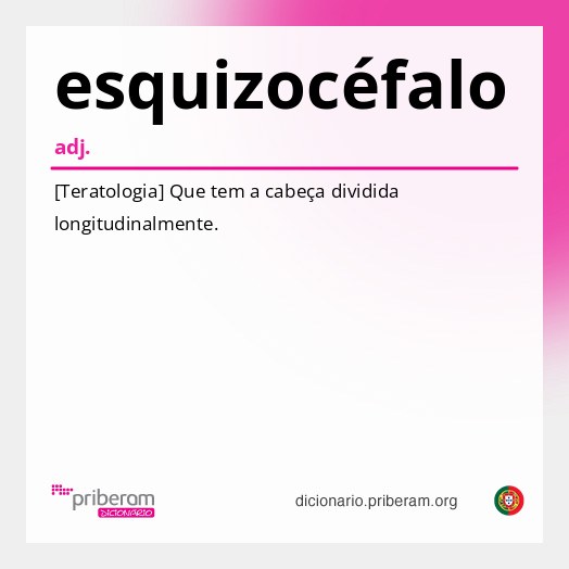 Significado de esquizocéfalo