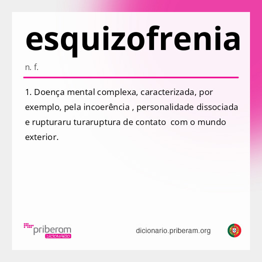 Significado de esquizofrenia