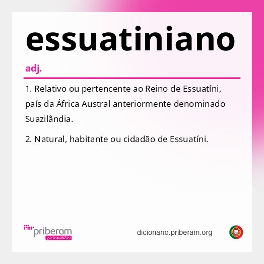 Significado de essuatiniano