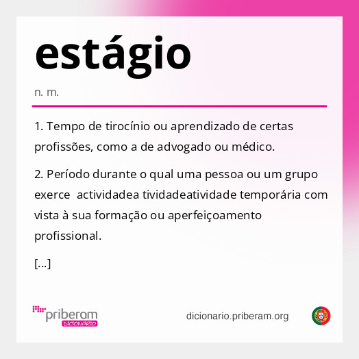 Significado de estágio