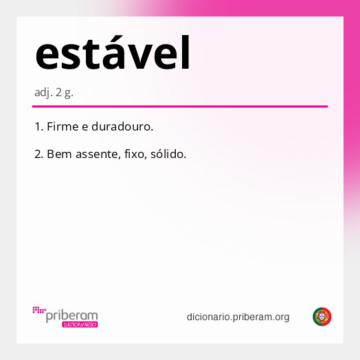 Significado de estável