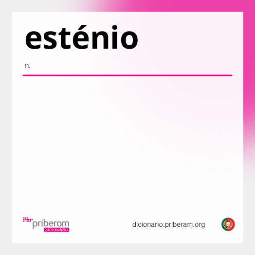 Significado de esténio