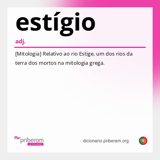 Significado de estígio