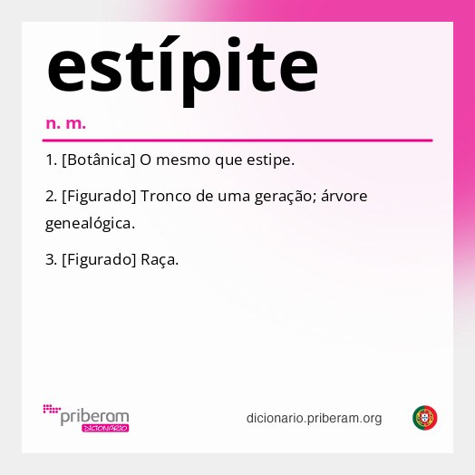 Significado de estípite