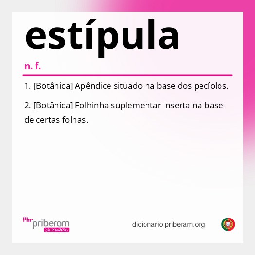 Significado de estípula