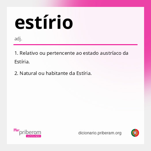 Significado de estírio