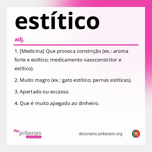 Significado de estítico