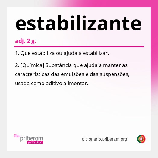 Significado de estabilizante