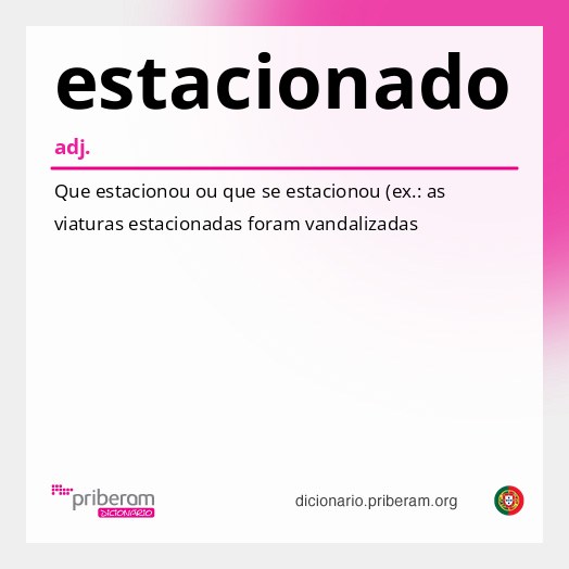 Significado de estacionado