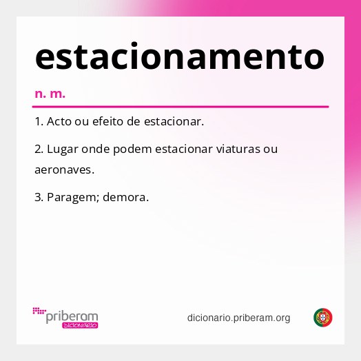 Significado de estacionamento