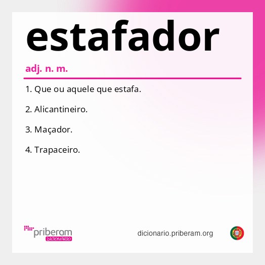 Significado de estafador