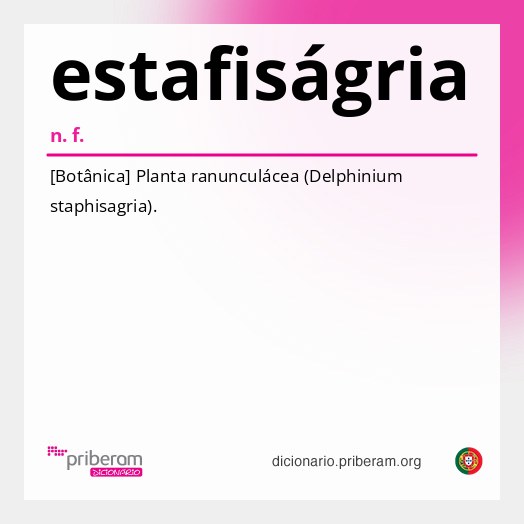 Significado de estafiságria