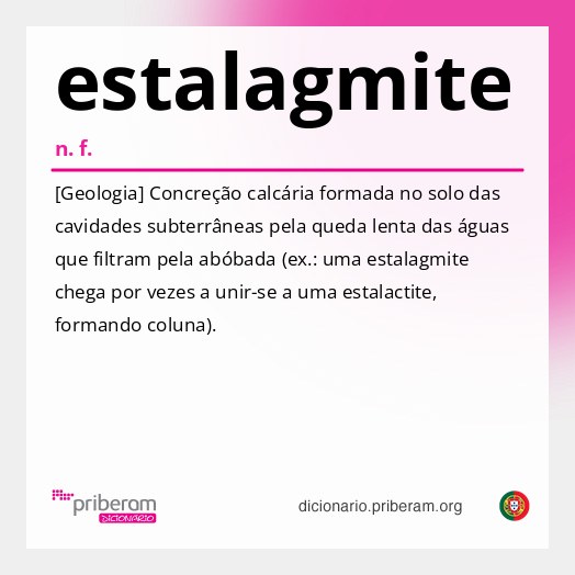 Significado de estalagmite