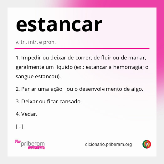 Significado de estancar