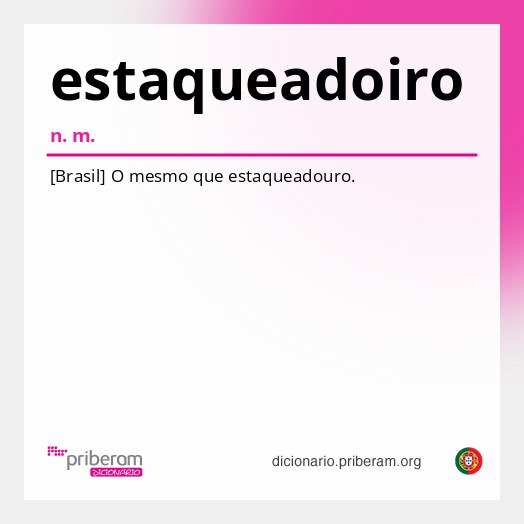 Significado de estaqueadoiro