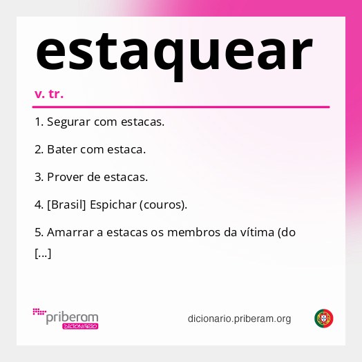 Significado de estaquear