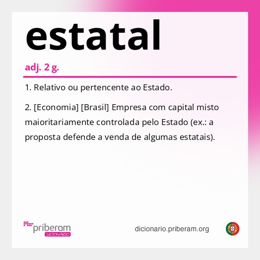 Significado de estatal