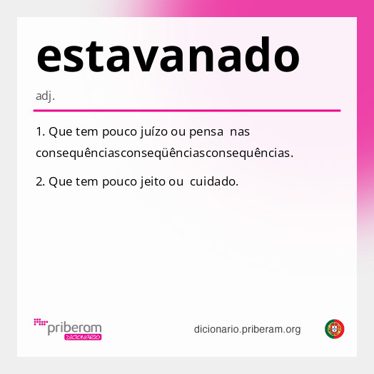 Significado de estavanado