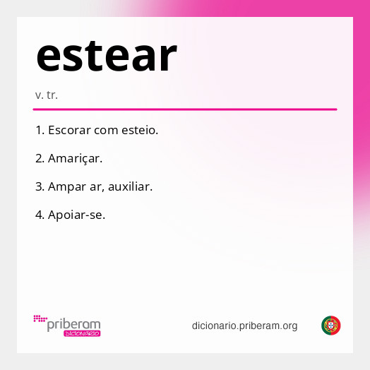 Significado de estear