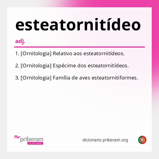 Significado de esteatornitídeo