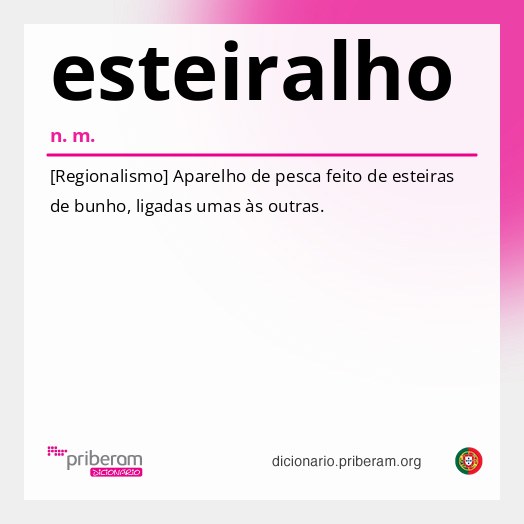 Significado de esteiralho