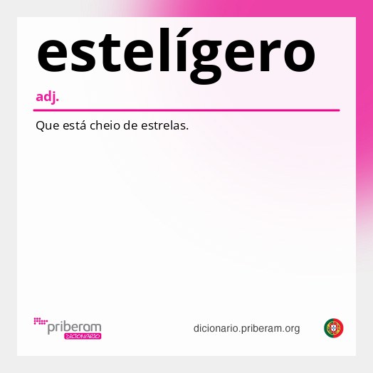 Significado de estelígero