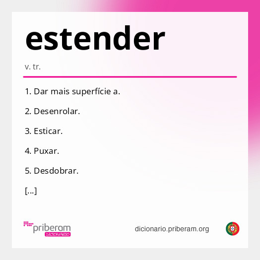Significado de estender