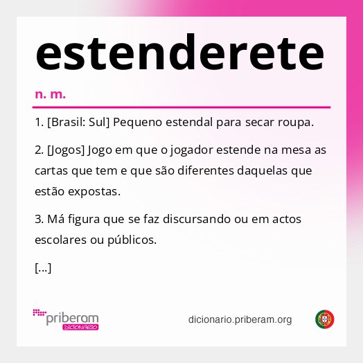 Significado de estenderete