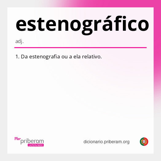 Significado de estenográfico