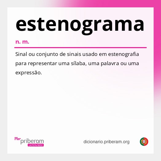 Significado de estenograma