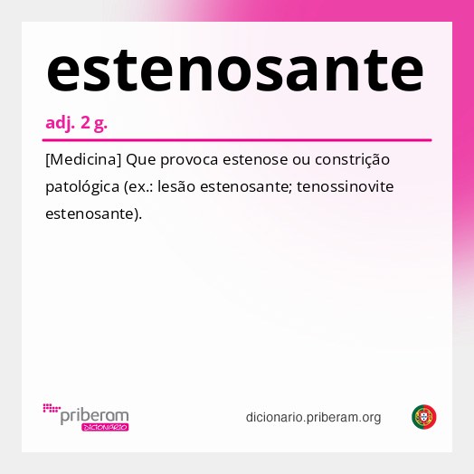 Significado de estenosante