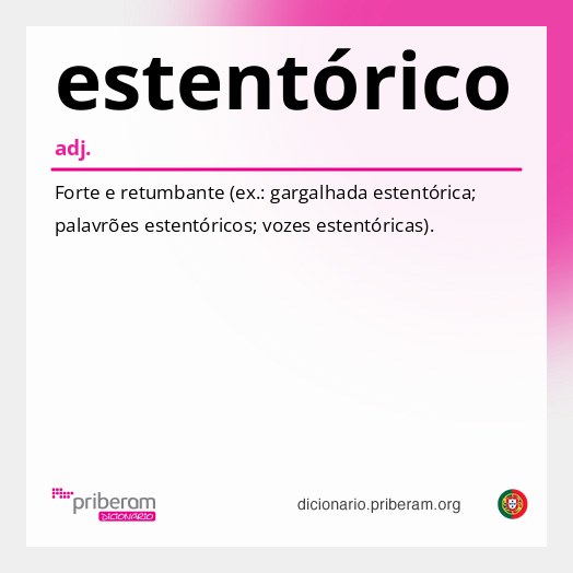 Significado de estentórico