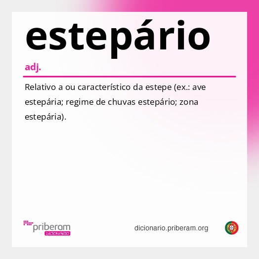 Significado de estepário