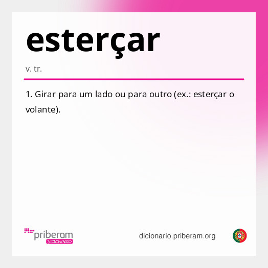 Significado de esterçar