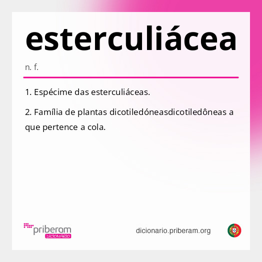 Significado de esterculiácea