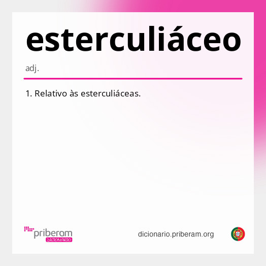 Significado de esterculiáceo