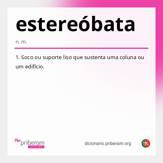 Significado de estereóbata