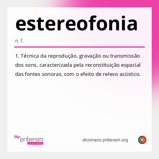 Significado de estereofonia