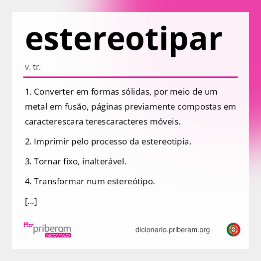 Significado de estereotipar