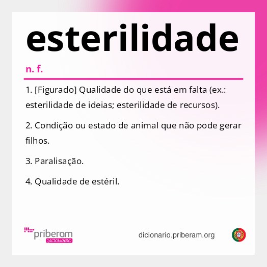 Significado de esterilidade
