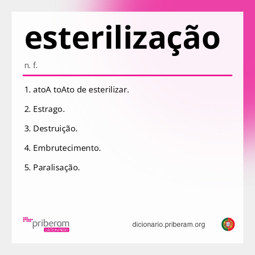 Significado de esterilização