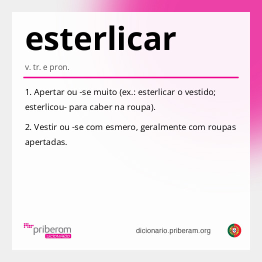 Significado de esterlicar