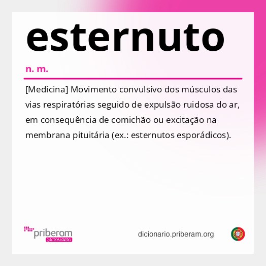 Significado de esternuto