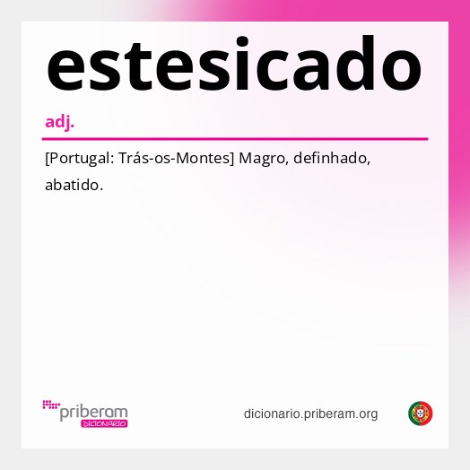 Significado de estesicado