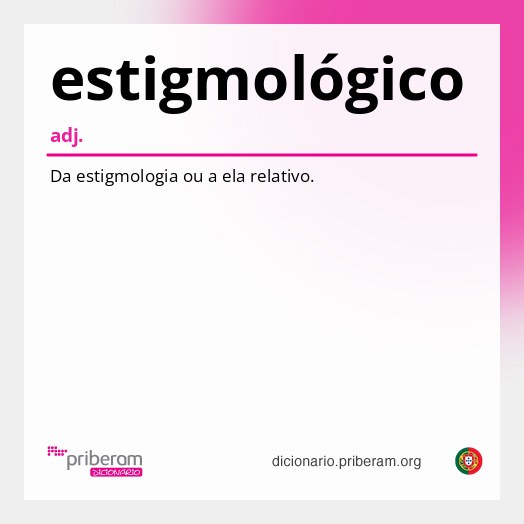 Significado de estigmológico